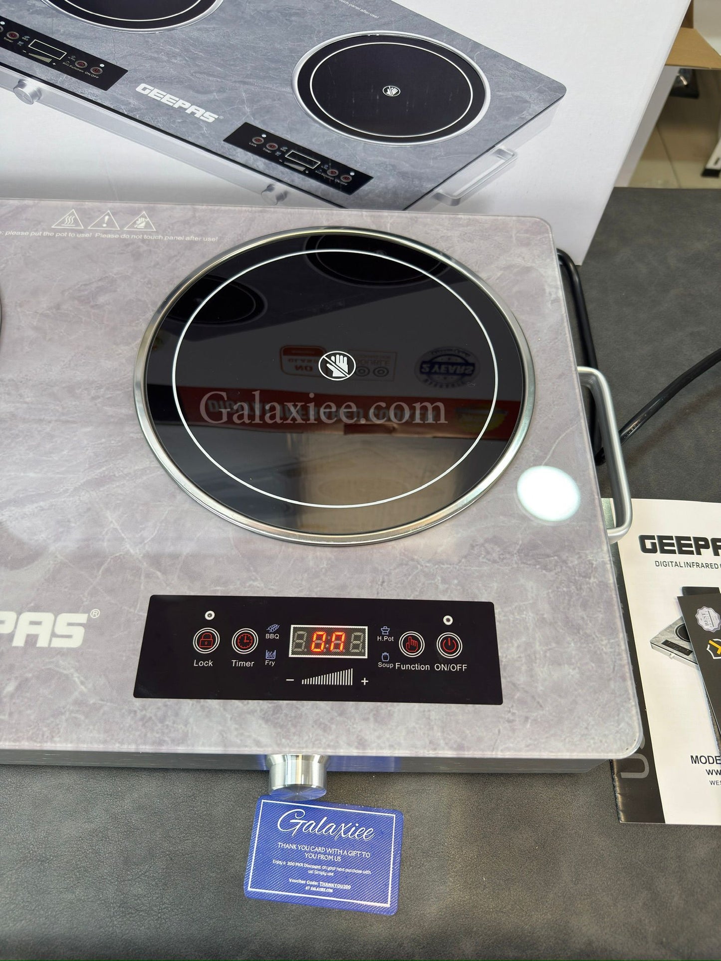 Geepas GIC6134P Infrared Cooker 4400W Dual Burner Galaxiee