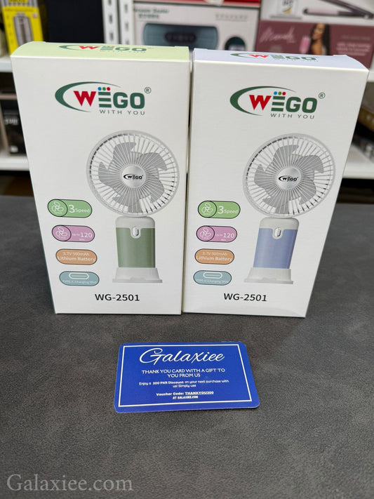 WEGO WG-2501 Mini Fan Rechargeable Portable Galaxiee