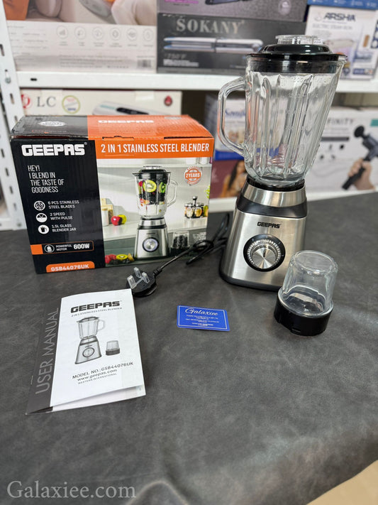 Geepas GSB44076UK 2-in-1 Blender & Grinder 600W Galaxiee