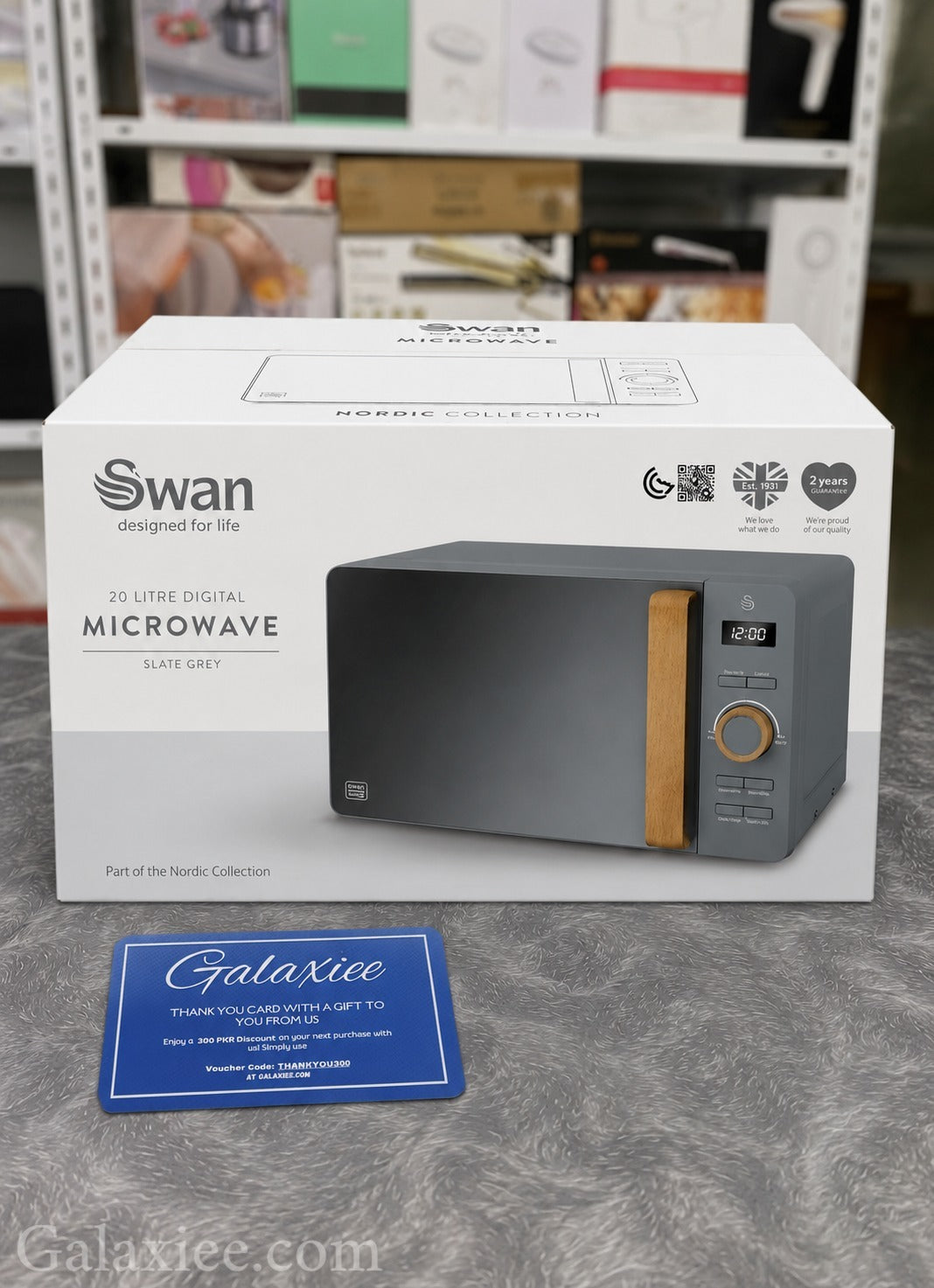 Swan UK SM22036 Nordic Collection 20L 800W Digital Microwave Galaxiee