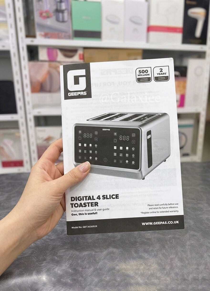 Geepas GBT36569UK Digital 4 Slice Toaster Galaxiee