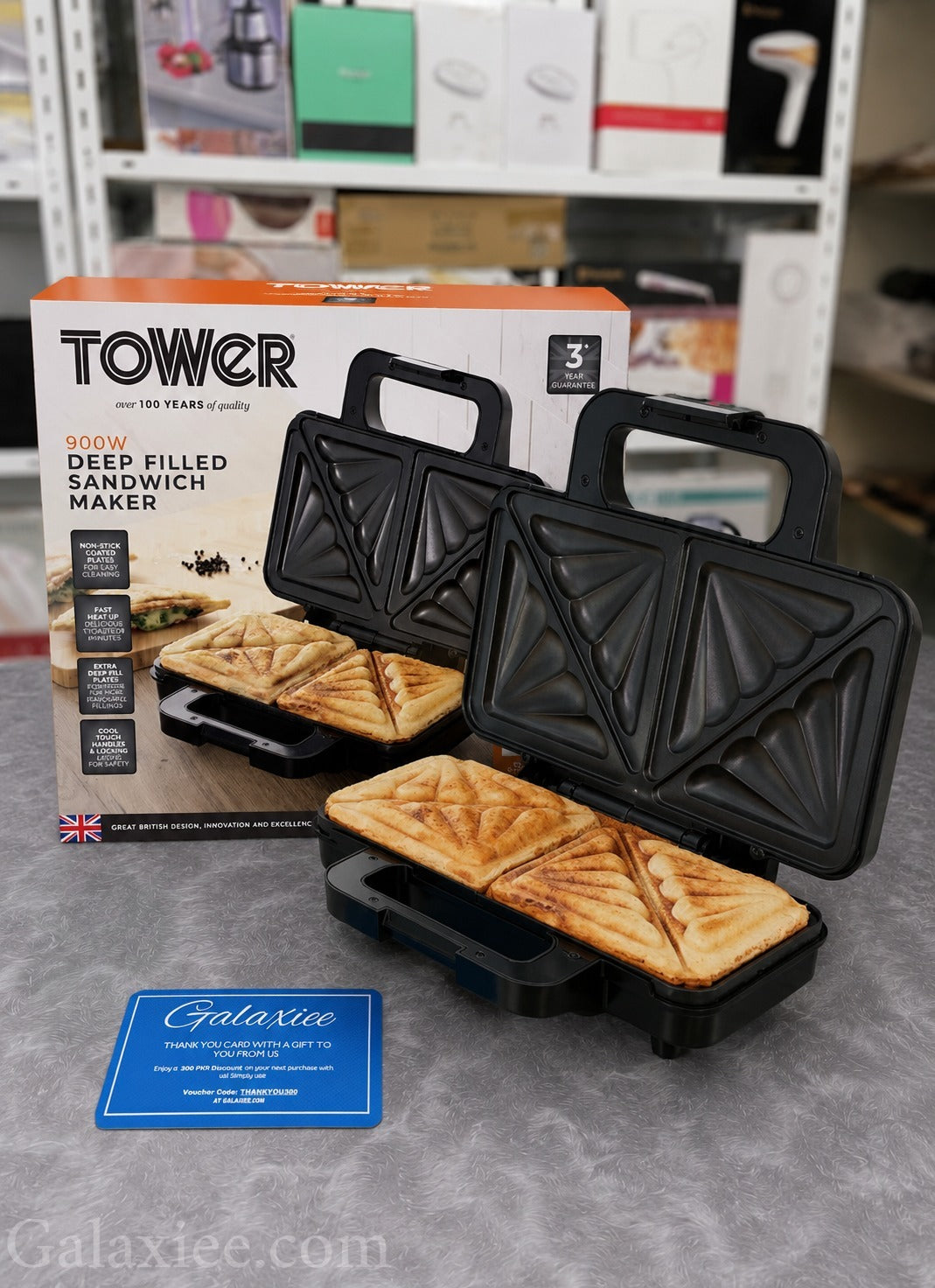 Tower T27031 Deep Filled Sandwich Maker Galaxiee