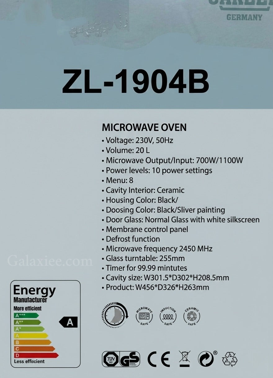 UAKEEN ZL-1904B 20L Digital Microwave Oven Galaxiee
