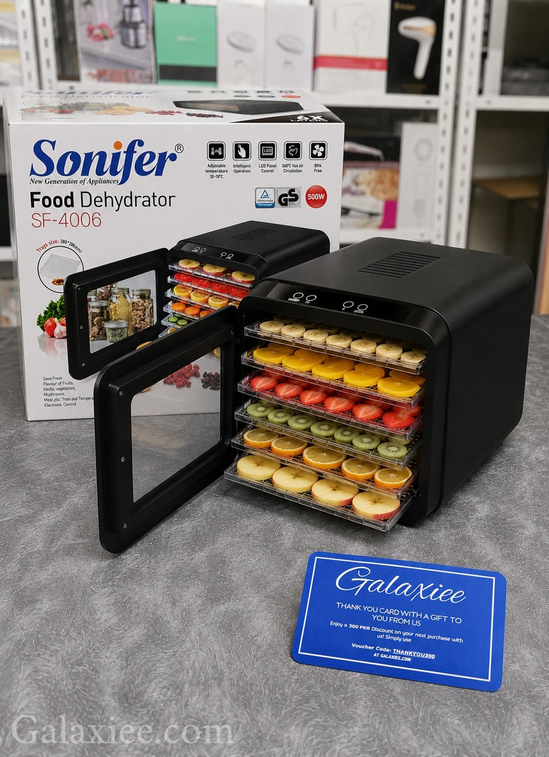 Sonifer SF-4006 6-Tray Food Dehydrator Galaxiee