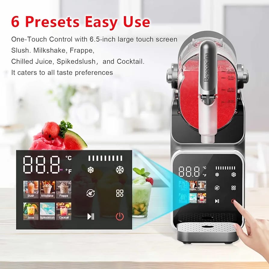 UAKEEN Slushie Machine 6 Presets Touch Screen Galaxiee