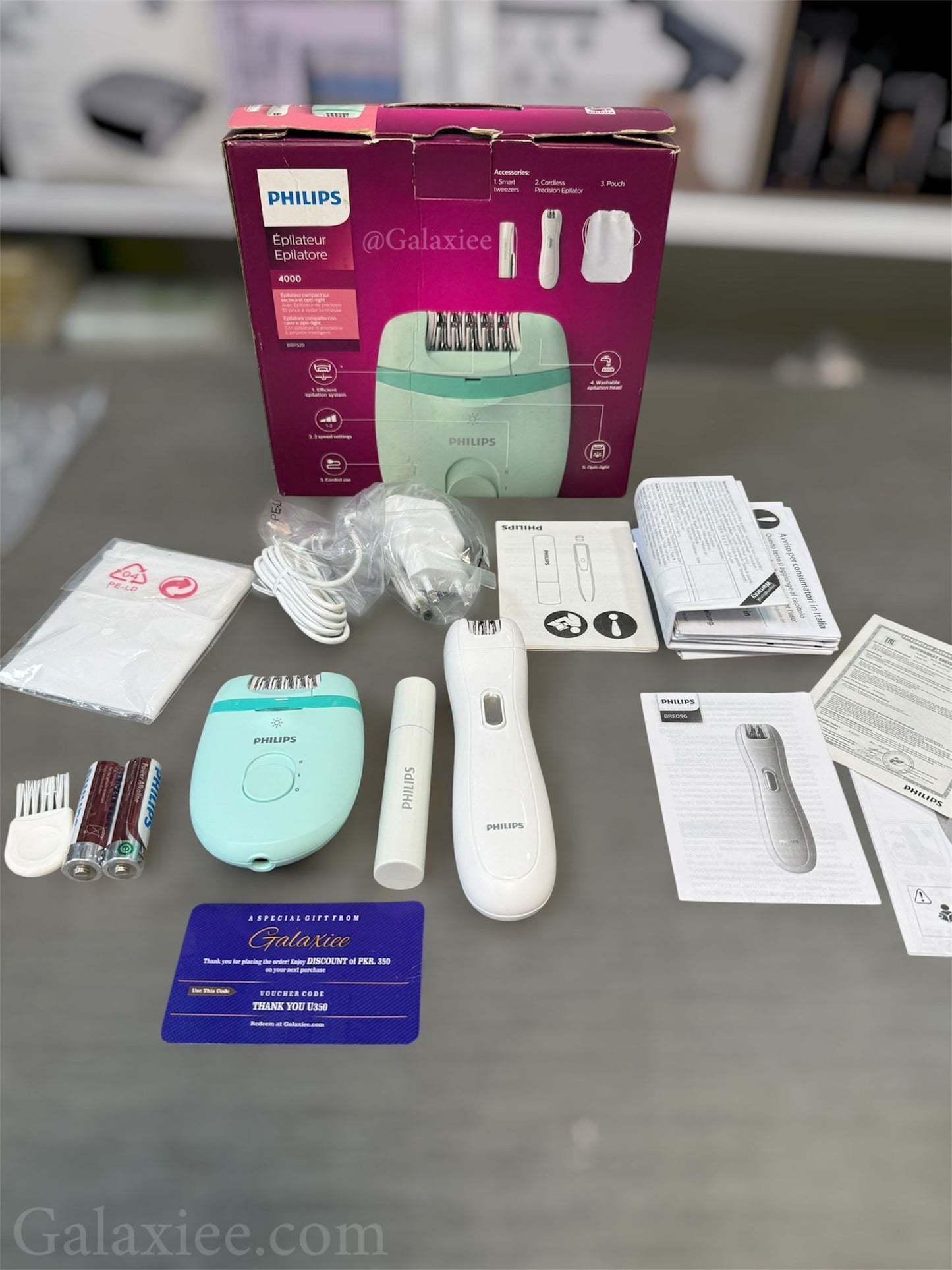 Philips 4000 Epilator with Precision Trimmer Galaxiee