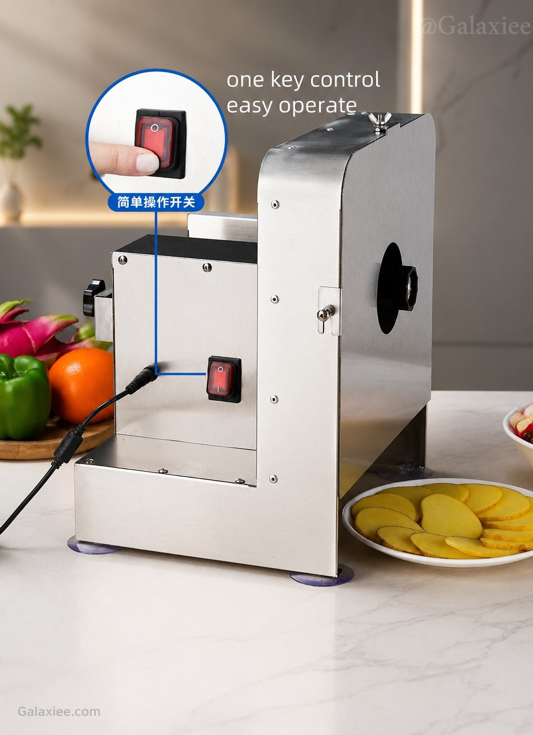 Commercial Food Slicer – Electric & Manual 40W | Meat, Vegetable & Fruit Slicer