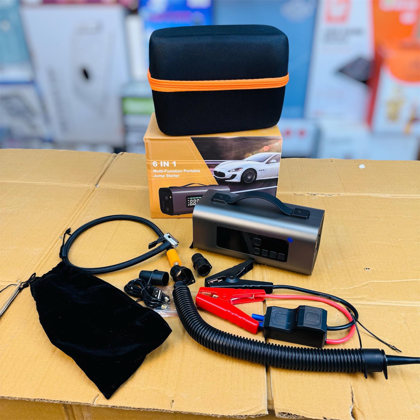 6-in-1 Multifunction Portable Jump Starter (EK-20008)