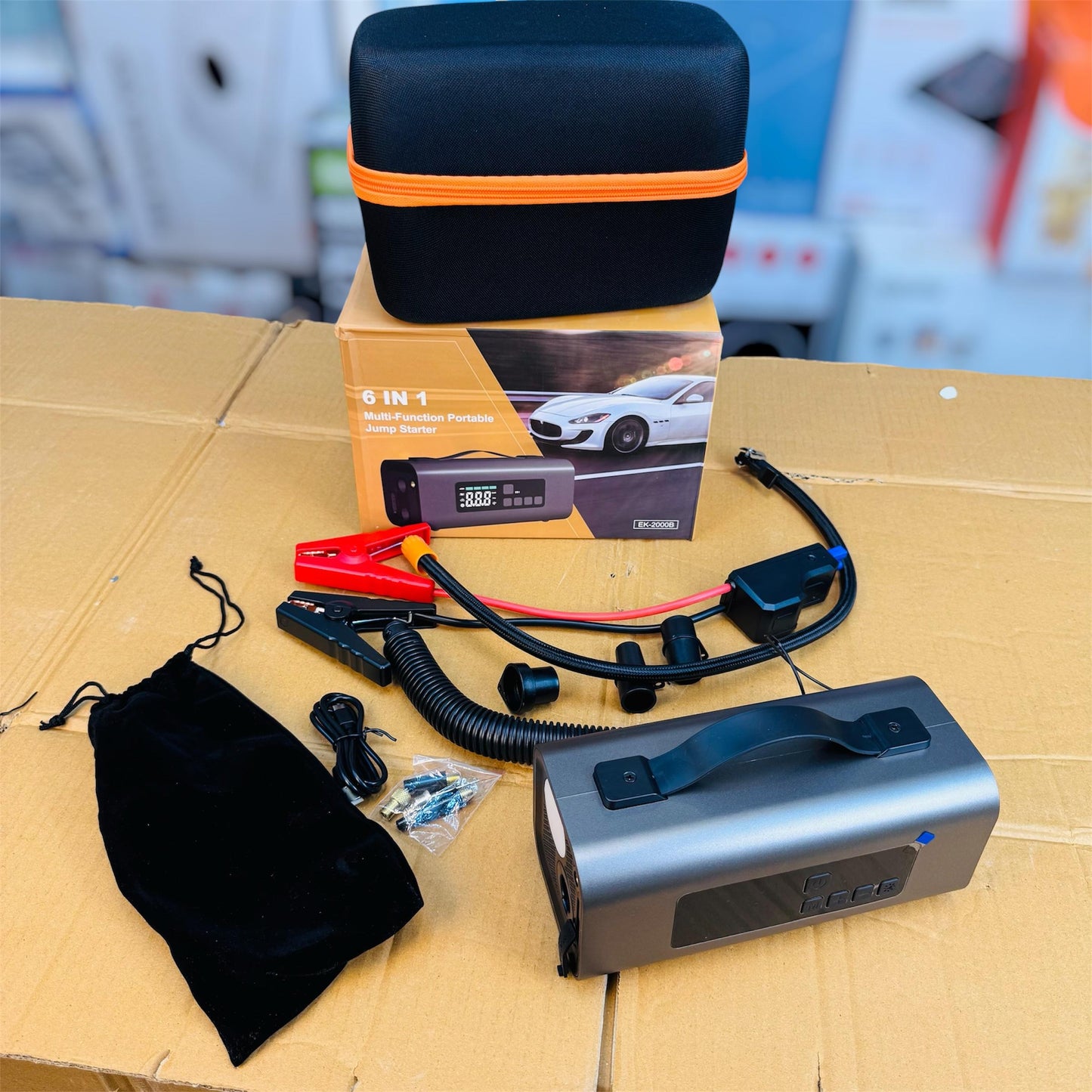 6-in-1 Multifunction Portable Jump Starter (EK-20008)