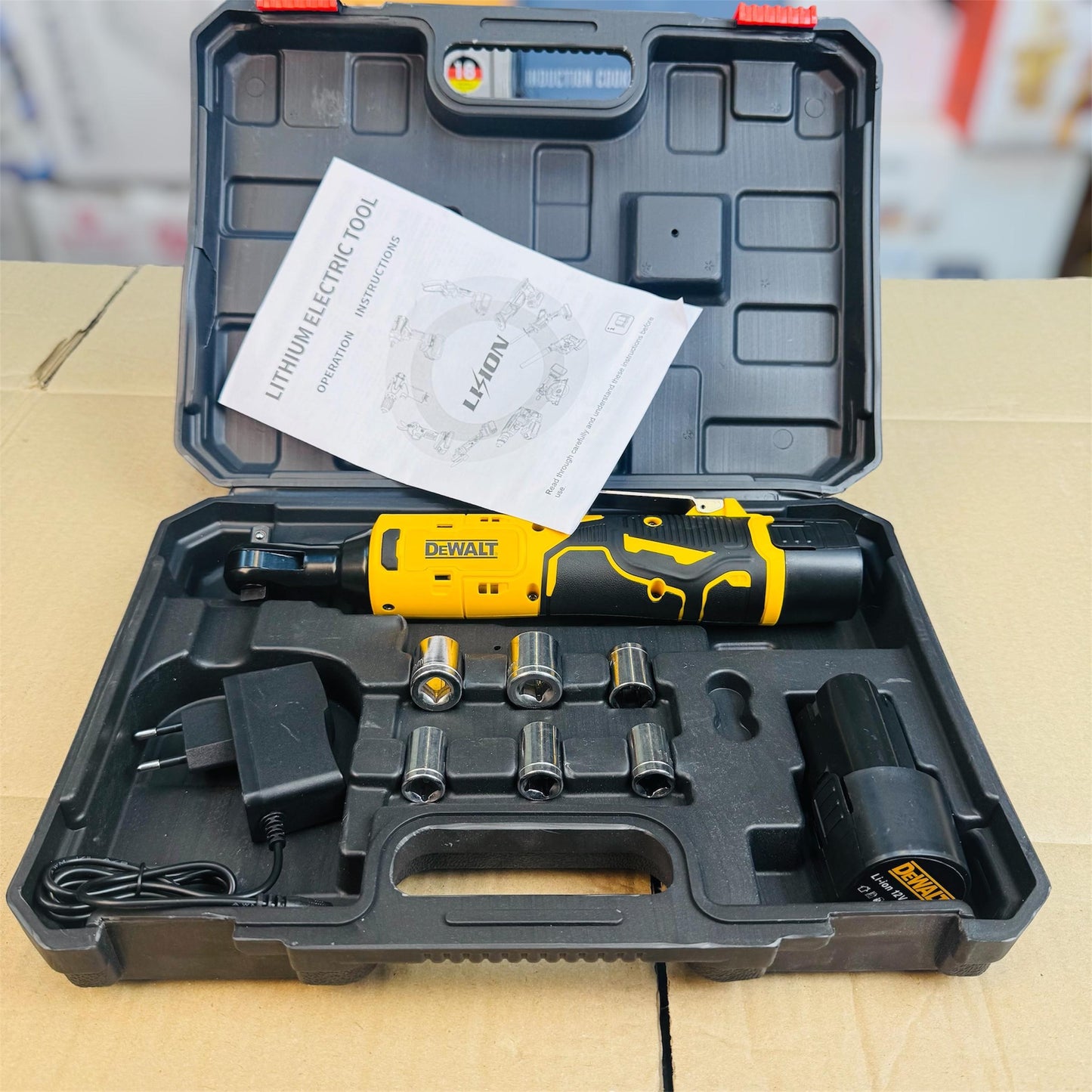 Dewalt-Style 12V Cordless Ratchet Wrench