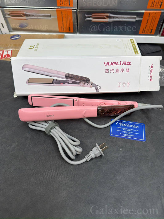 YUELI Pink Hair Straightener 55W with Temperature Control – Galaxiee