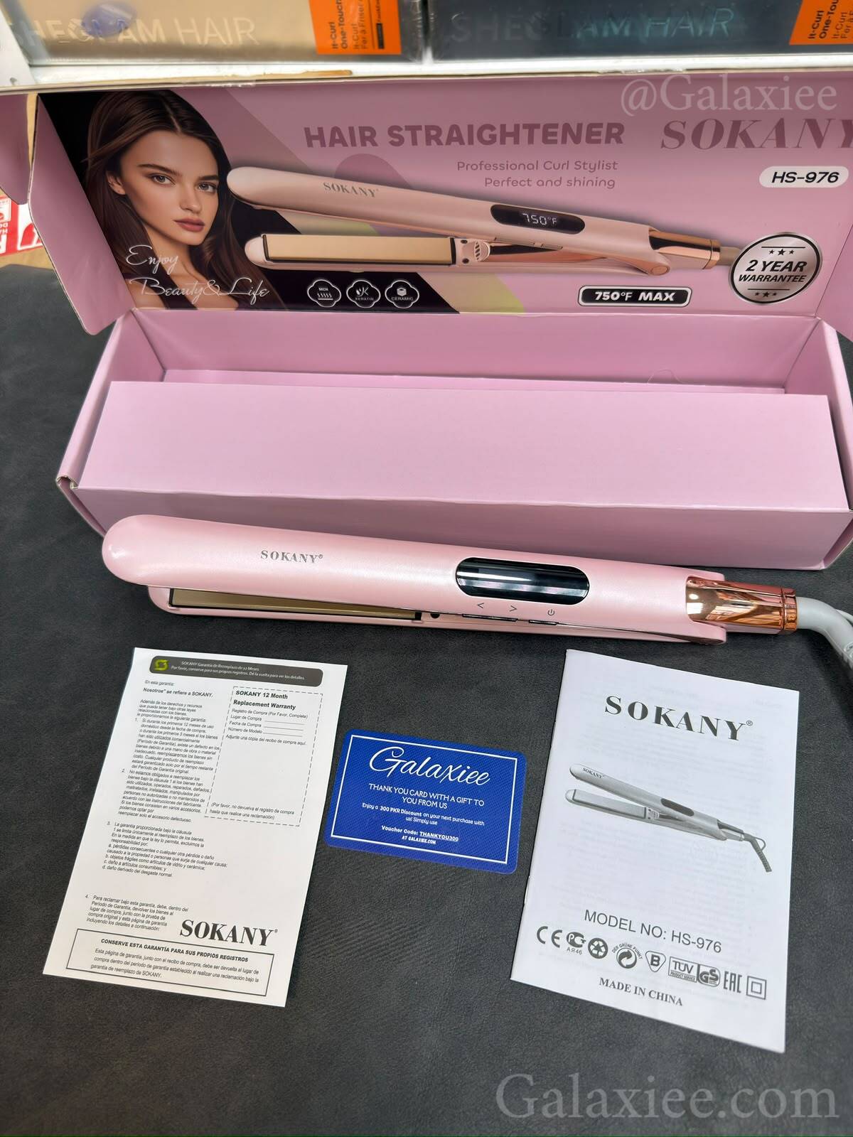 SOKANY HS-976 Digital Hair Straightener – Ceramic Plates – Galaxiee