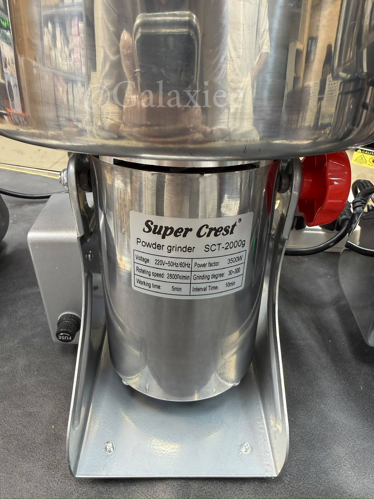 Super Crest SCT-2000g Stainless Steel Powder Grinder – 3500W High-Speed Electric Spice & Grain Mill