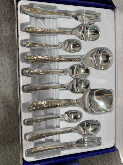 Arshia German Royal Gold Cutlery Set – 53 Pcs