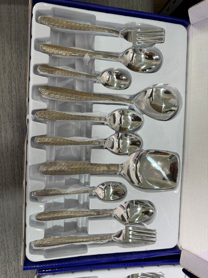 Arshia German Royal Gold Cutlery Set – 53 Pcs