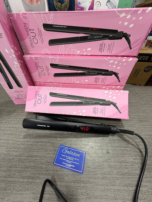 Straighten Out 1 Digital Hair Straightener 2.5cm – Professional Ceramic Flat Iron with LCD Display