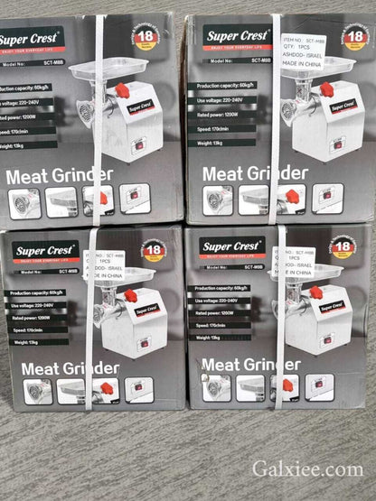 Super Crest Electric Meat Grinder 1200W – Heavy Duty Commercial Meat Mincer (SCT-M8B)