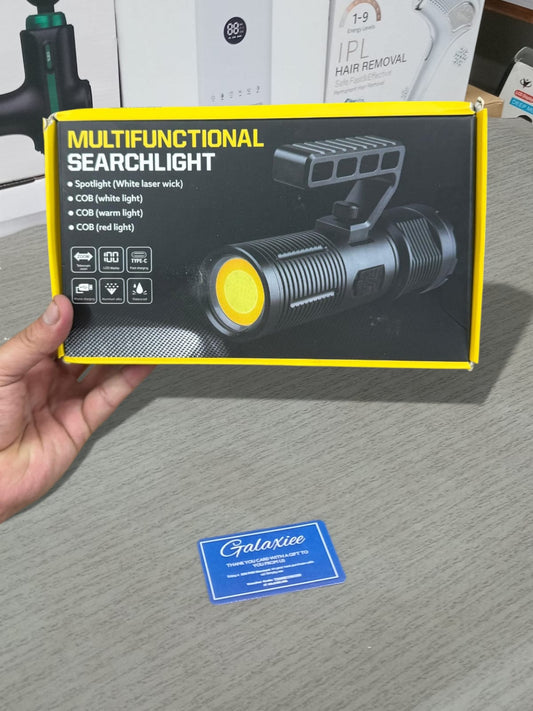 Multifunctional LED Searchlight – Spotlight, COB Light, Power Bank & Type-C Charging