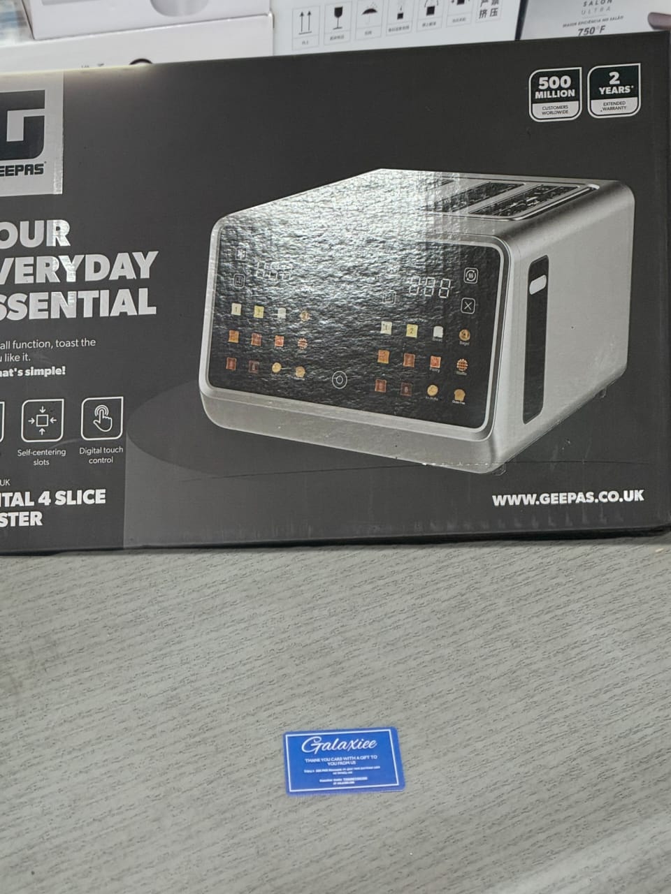 Geepas Digital 4-Slice Toaster 1770W | 6 Modes | LED Touch Display | GBT36569UK