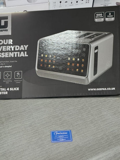 Geepas Digital 4-Slice Toaster 1770W | 6 Modes | LED Touch Display | GBT36569UK