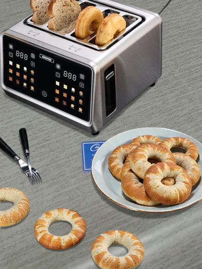 Geepas Digital 4-Slice Toaster 1770W | 6 Modes | LED Touch Display | GBT36569UK