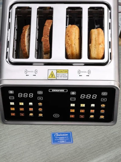 Geepas Digital 4-Slice Toaster 1770W | 6 Modes | LED Touch Display | GBT36569UK