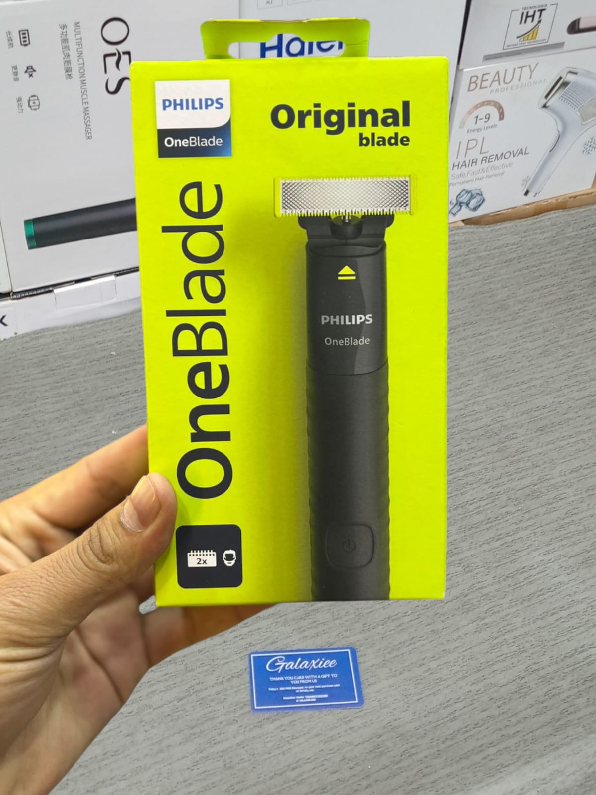 Philips OneBlade Hybrid Electric Trimmer & Shaver – 3-in-1 Facial Grooming with Waterproof Design