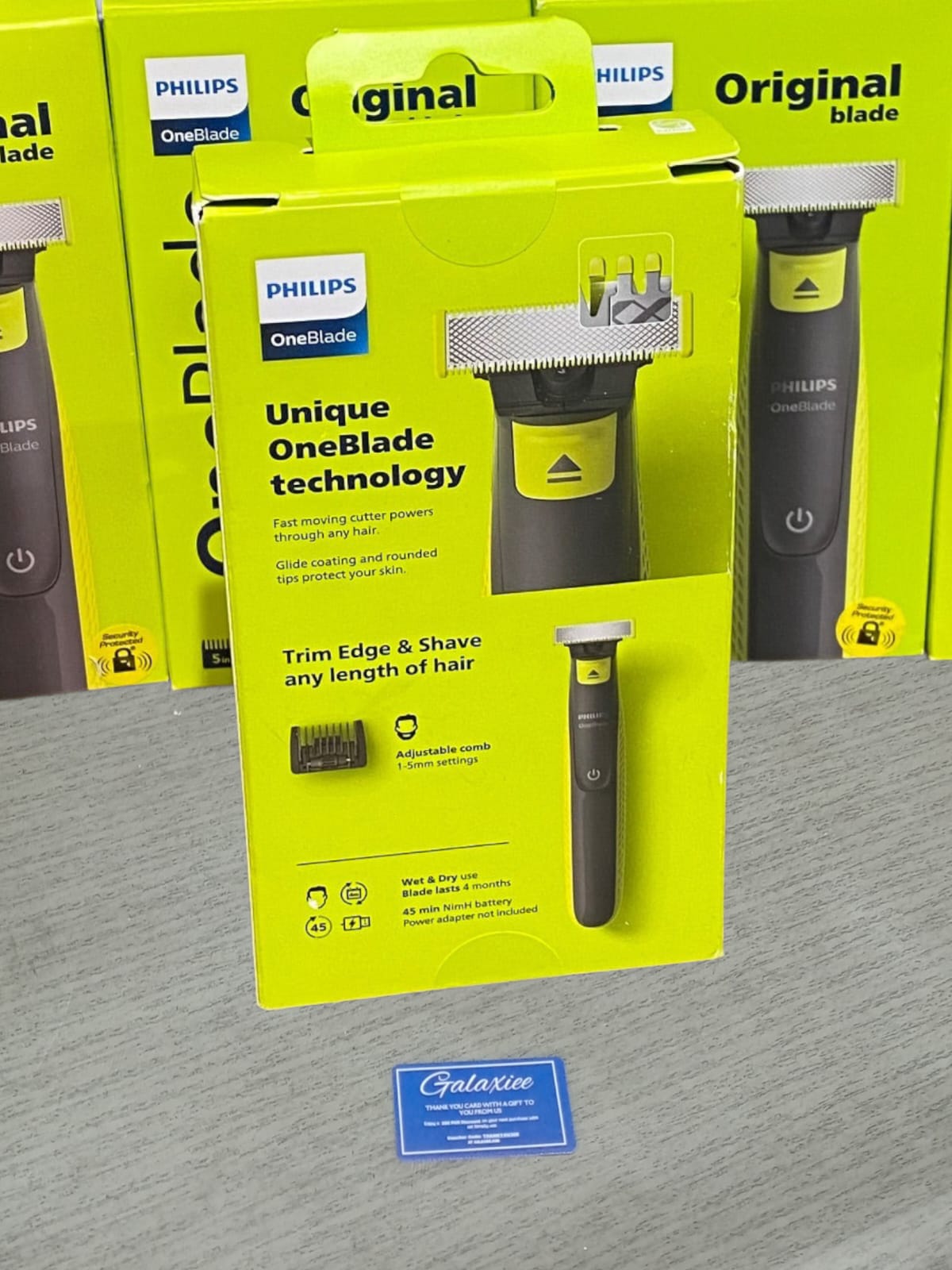 Philips OneBlade Hybrid Electric Trimmer & Shaver – 3-in-1 Facial Grooming with Waterproof Design