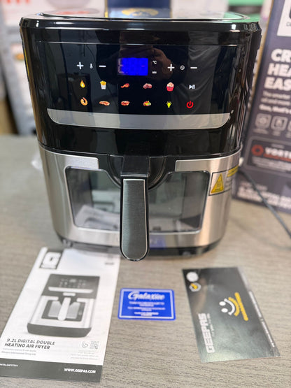 Geepas 9.2L Double Heating Digital Air Fryer 2150W | LED Display | GAF37544