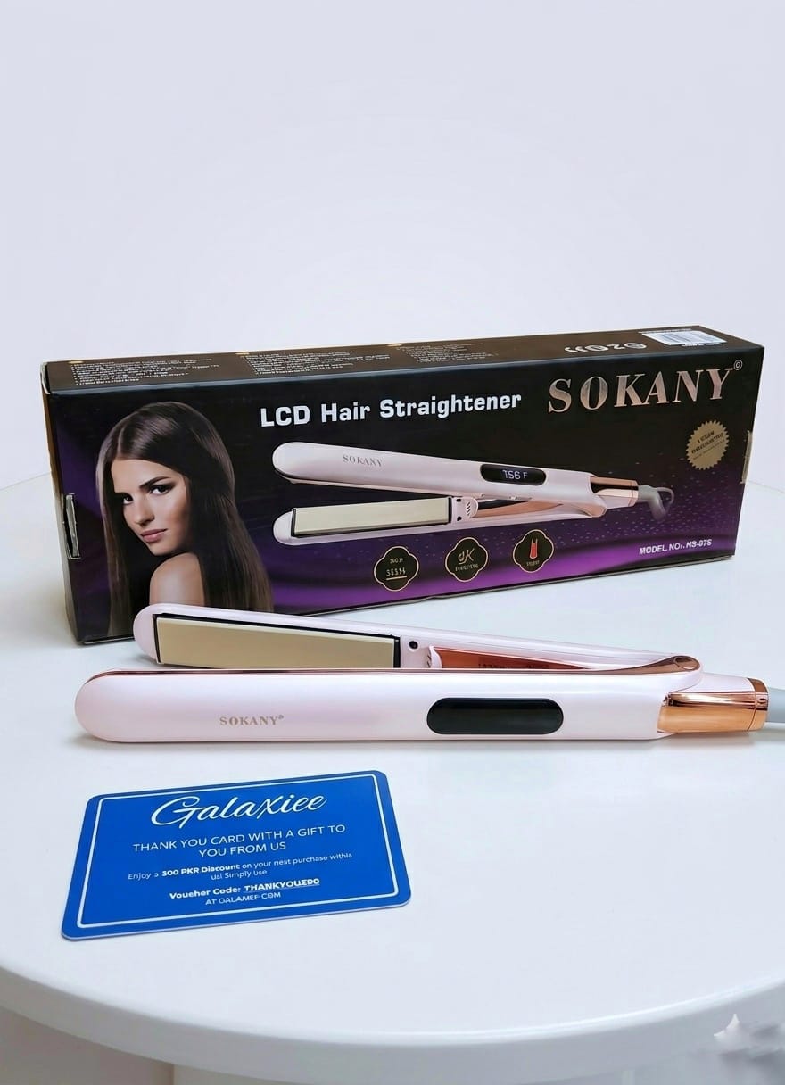 Sokany HS-976 LCD Hair Straightener – Variable Temperature Control