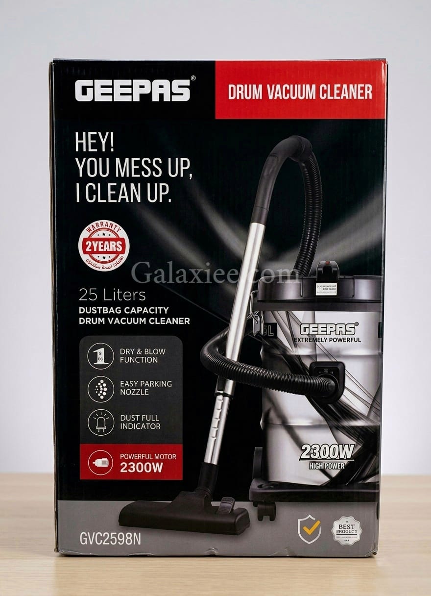 Geepas GVC2598N Drum Vacuum Cleaner 2300W High Power | Galaxiee