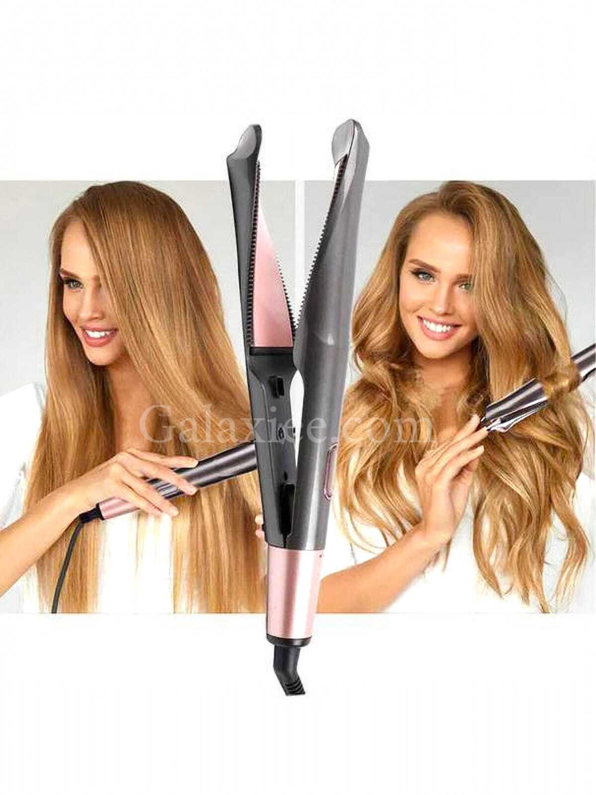 2-in-1 Hair Straightener Curler Twist Flat Iron Galaxiee
