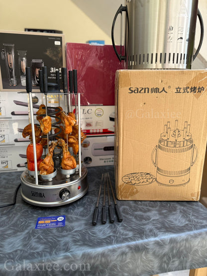 Vertical Electric Grill 8 Skewer BBQ Maker Galaxiee