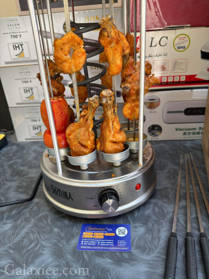 Vertical Electric Grill 8 Skewer BBQ Maker Galaxiee