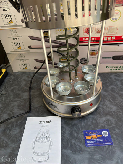 Vertical Electric Grill 8 Skewer BBQ Maker Galaxiee