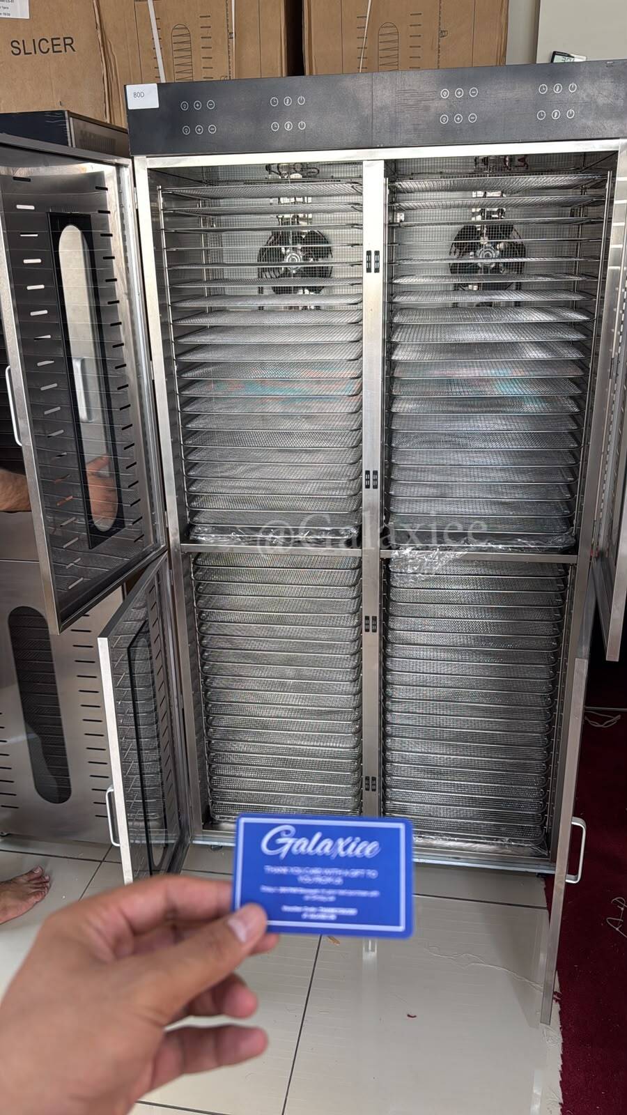 Stainless Steel 80 Tray Food Dehydrator  – Commercial Electric Fruit & Meat Dryer Machine