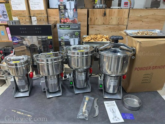 Super Crest Stainless Steel Powder Grinder – 250g / 400g / 500g / 1000g / 2000g / 3000g / 5000g