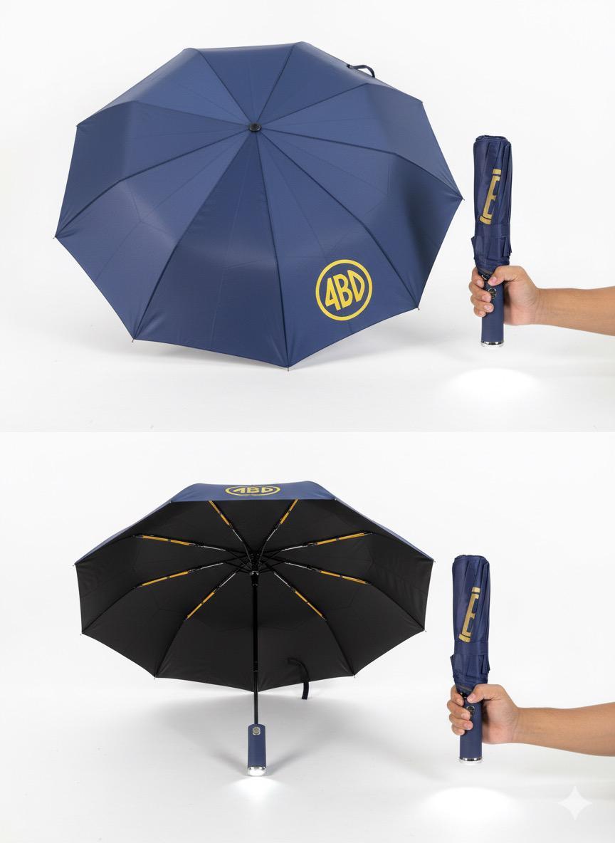 ABD Umbrella – Automatic Folding Umbrella with LED Light - Buy Online Pakistan | Galaxiee.com