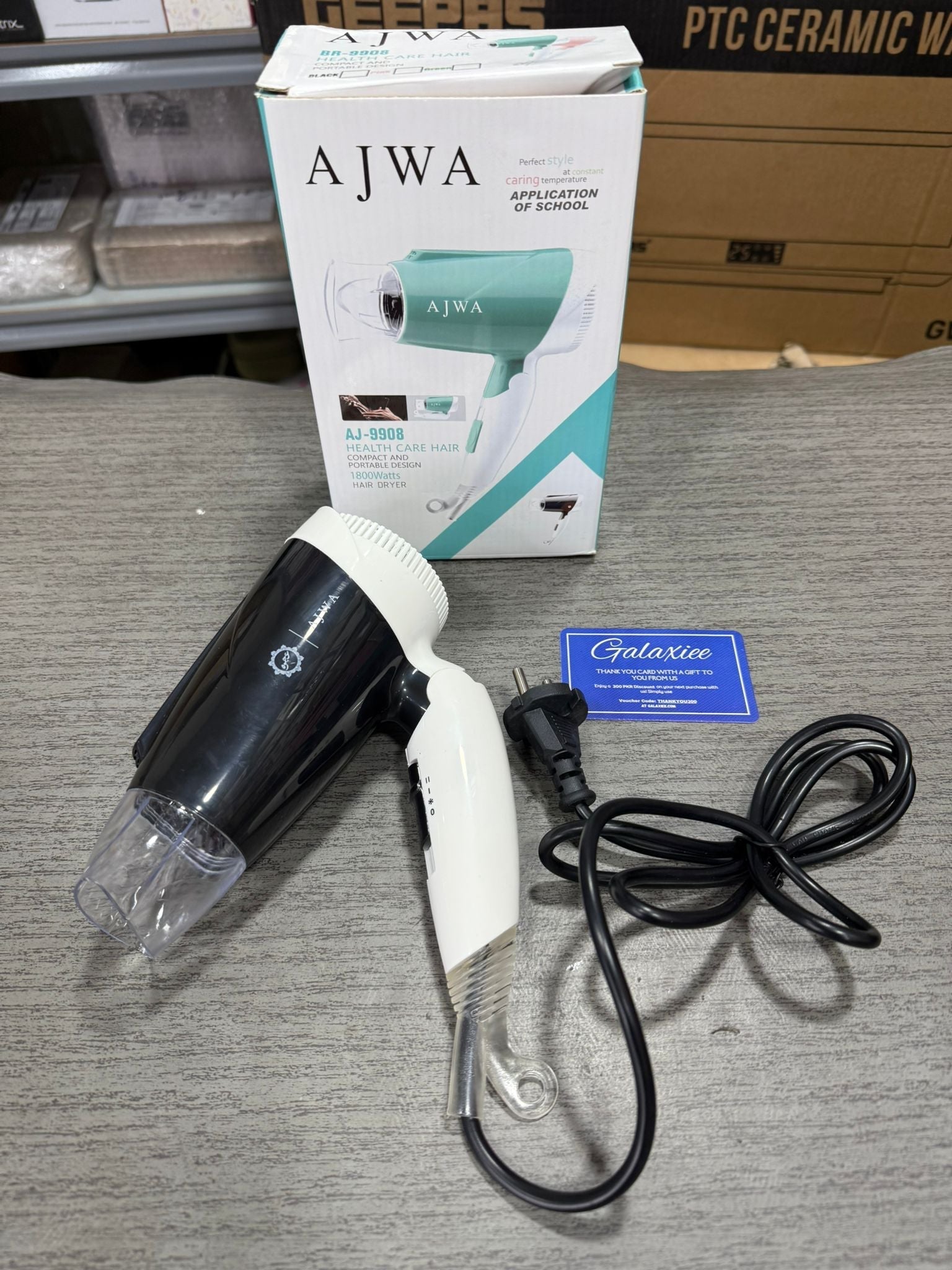 AJWA AJ-9908 1800W Portable Hair Dryer - Buy Online Pakistan | Galaxiee.com