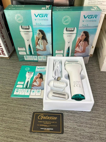 Amazon Lot Imported VGR Professional Epilator Set V-728 – 13 in 1 Cordless Hair Removal - Buy Online Pakistan | Galaxiee.com
