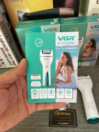 Amazon Lot Imported VGR Professional Epilator Set V-728 – 13 in 1 Cordless Hair Removal - Buy Online Pakistan | Galaxiee.com
