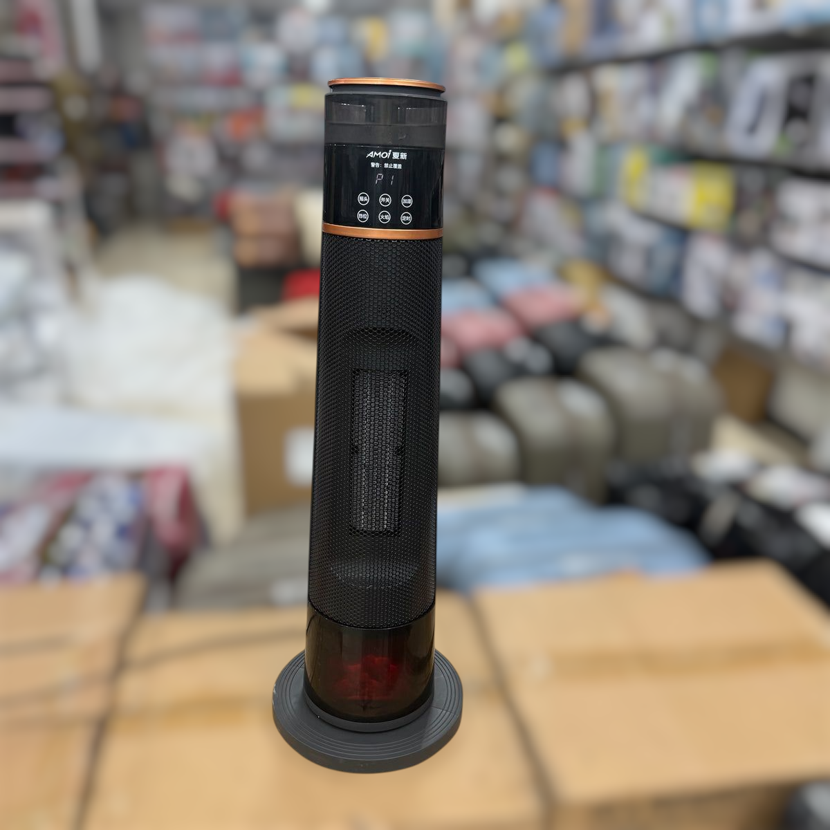 Amoi 3D Ceramic Heater with Humidifier – 1000/2000W, 3D Fire Display & Oscillating Comfo - Buy Online Pakistan | Galaxiee.com