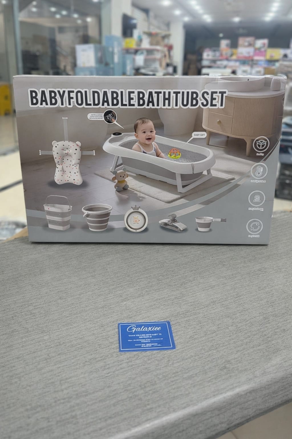 Baby Foldable Bathtub Set – Portable Baby Bath Tub with Bucket, Washbasin & Accessories - Buy Online Pakistan | Galaxiee.com