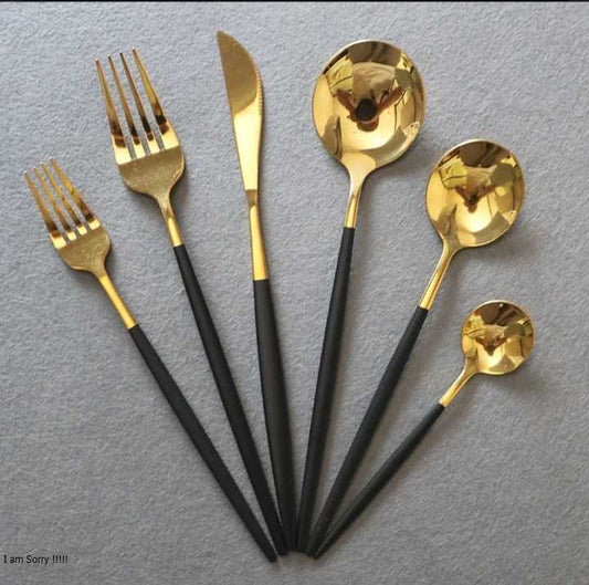 Black Cutlery set - Buy Online Pakistan | Galaxiee.com