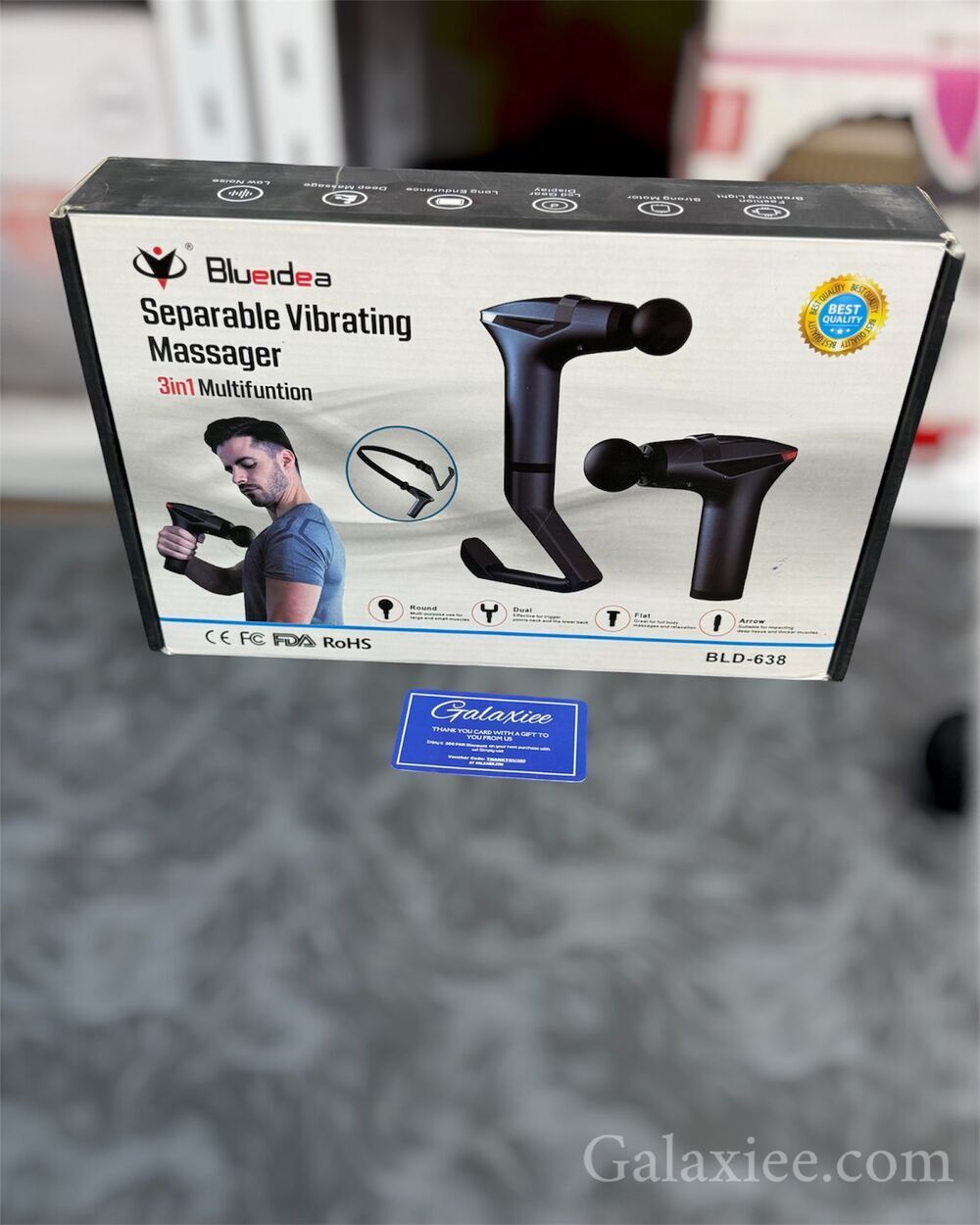 Blueidea BLD-638 3-in-1 Separable Vibrating Body Massager Gun - Buy Online Pakistan | Galaxiee.com
