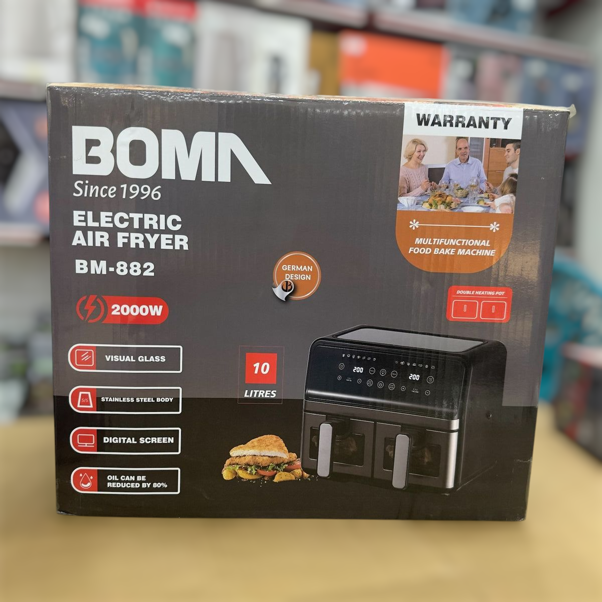 Boma Double Door 10L Digital Air Fryer BM-882 - Buy Online Pakistan | Galaxiee.com