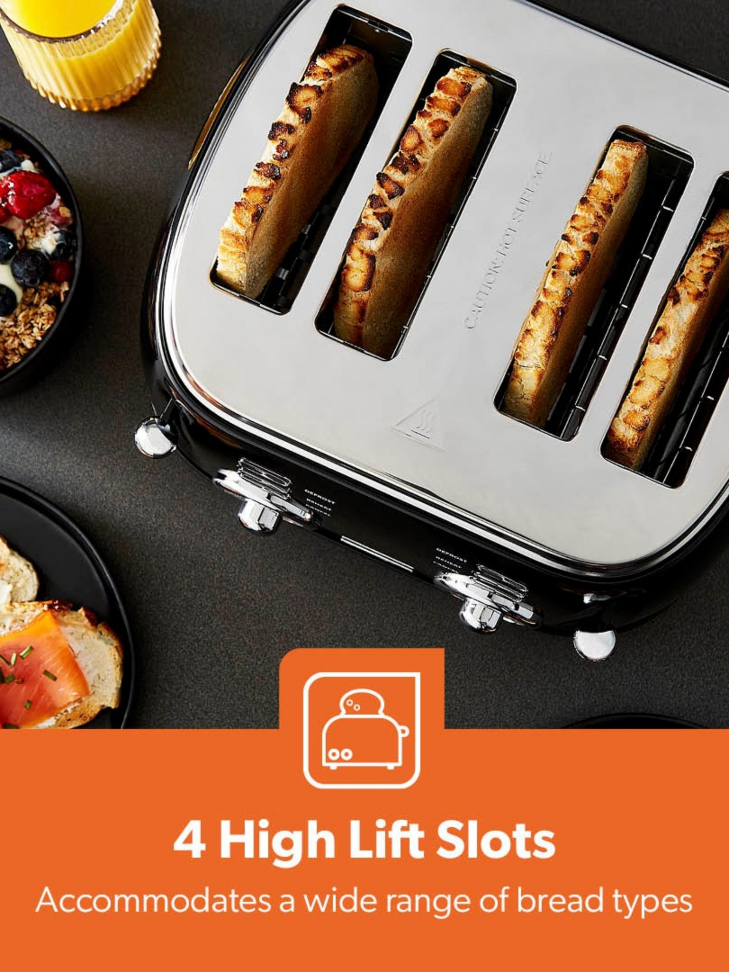 Classic 4-Slice Vintage Bread Toaster – Fast Even Toasting | Retro Kitchen Toaster - Buy Online Pakistan | Galaxiee.com