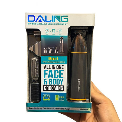 Daling DL-1806 9-in-1 Rechargeable Men’s Grooming Kit | All-in-One Hair & Beard Trimmer