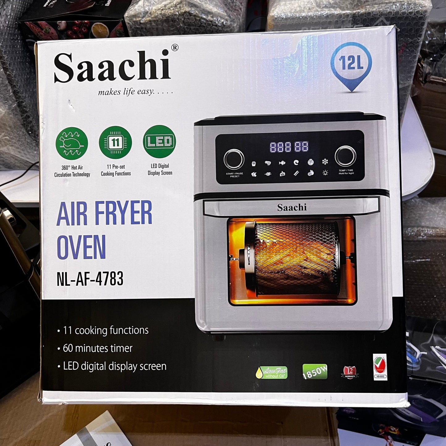 Dubai Lot Imported Saachi 12L Air fryer NL - AF 4783 - Galaxiee.comair fryer