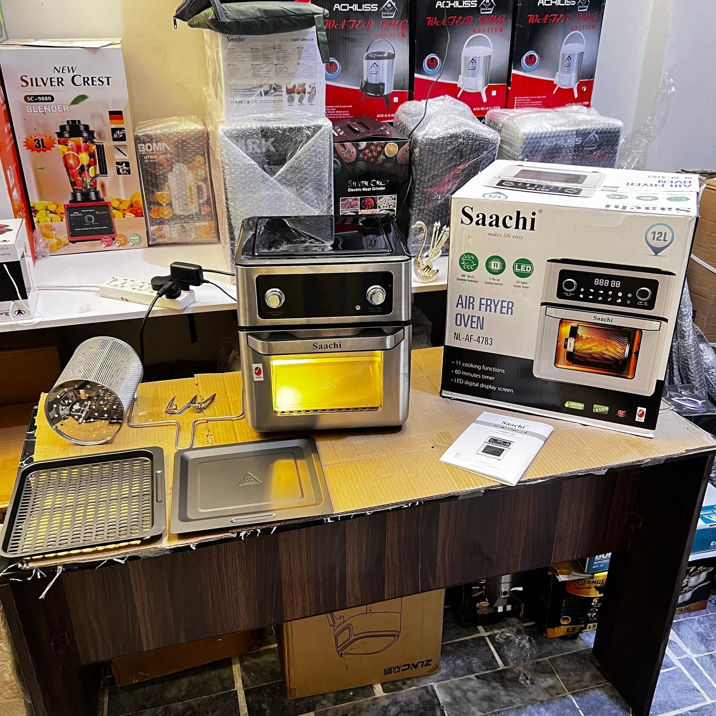 Dubai Lot Imported Saachi 12L Air fryer NL - AF 4783 - Galaxiee.comair fryer